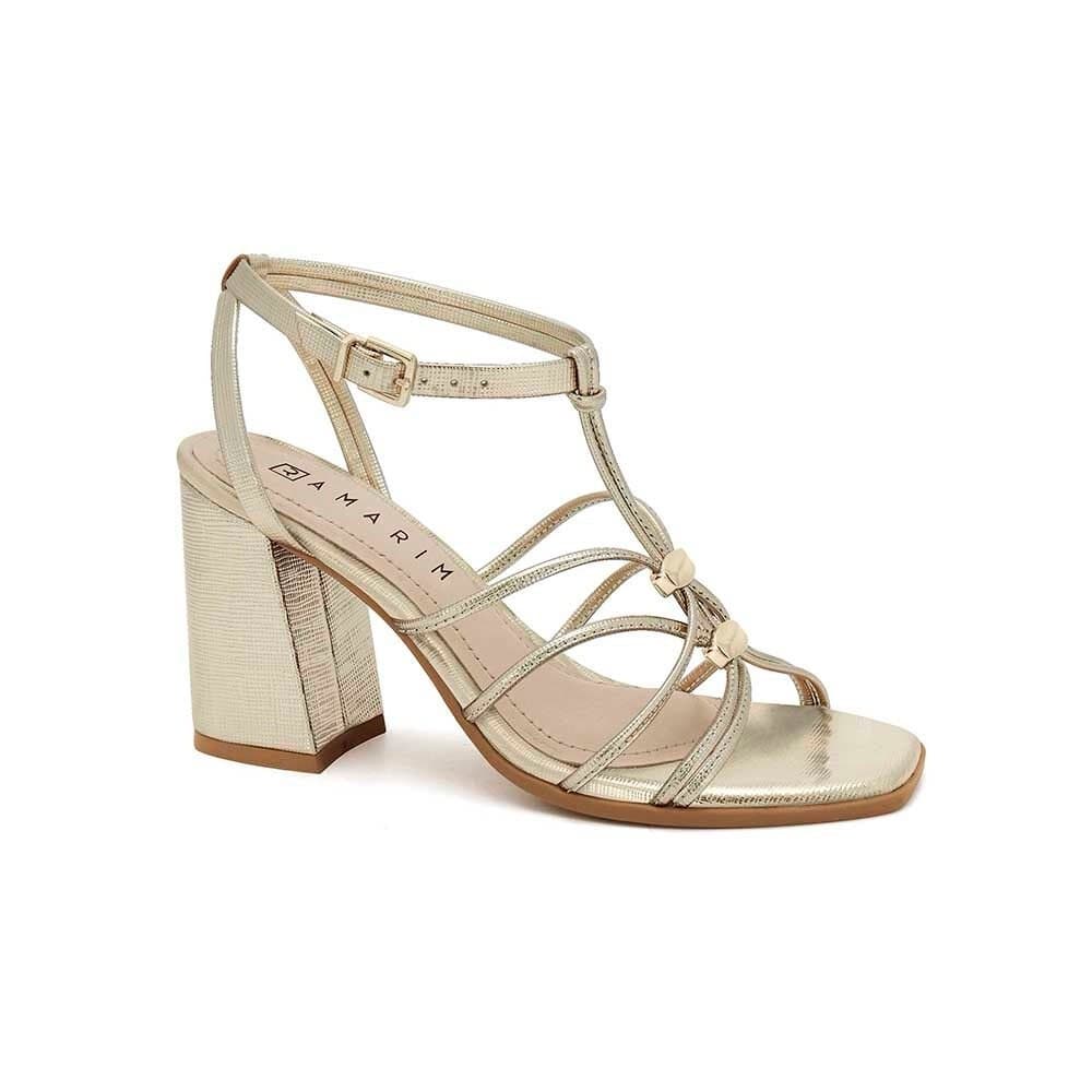 Zapato Ramarim Tiras Doradas